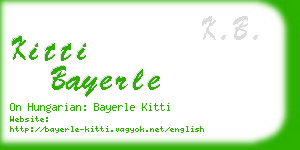 kitti bayerle business card
